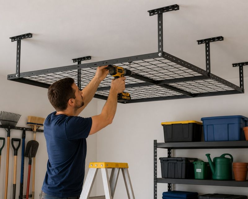 Garage Tool Rack Installation in Winston Salem, NC