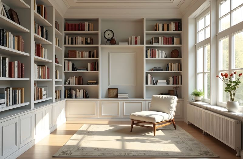 Built In Bookcase Installation in Woodbridge, VA